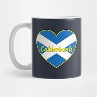 Calderbank Scotland UK Scotland Flag Heart Mug